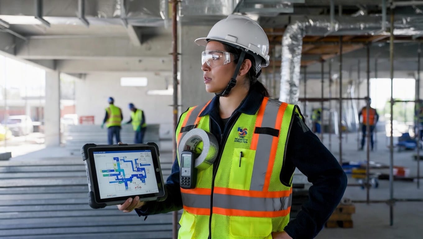 Construction safety software used by a mechanical trade contractor
