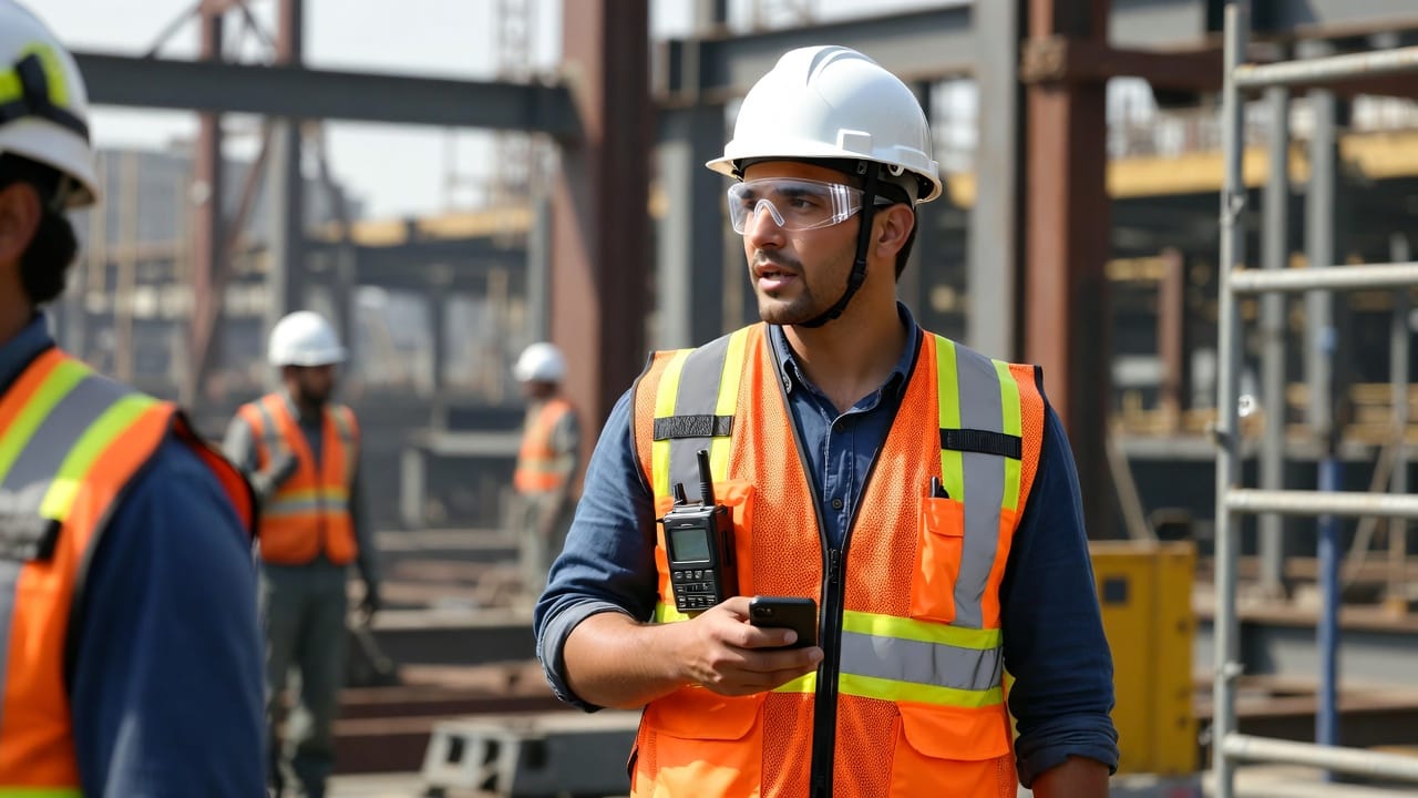 Construction safety software used by a structural steel trade contractor